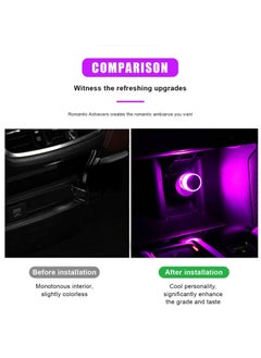 Dominy 4PCS USB LED car interior mood light, night light mini LED Decorative Light, Plug-in USB Car Port Charging Light, Universal Mini USB LED Light For Car, Bedroom, Can Change Color With The Rhythm of music (colorful)  - Image 3