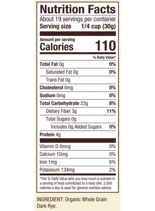 Bob's Red Mill Bob's Red Mill 2 Organic Dark Rye Flour - 2 20 Ounce (1.25 lbs) Stand Up Resealable Bags  - Image 3