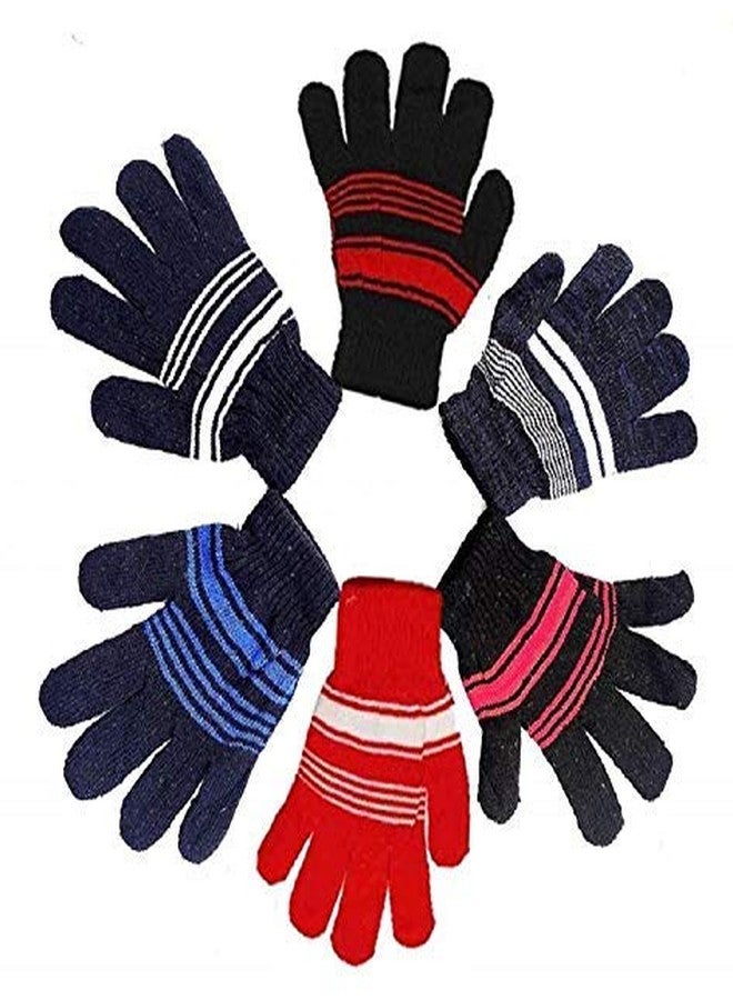 Neellohit Baby H Baby Boy's & Baby Girl's Soft Woolen Winter Warm Kids Hand Gloves (Multicolor (2-9 Years) Pack of 2 - Image 1