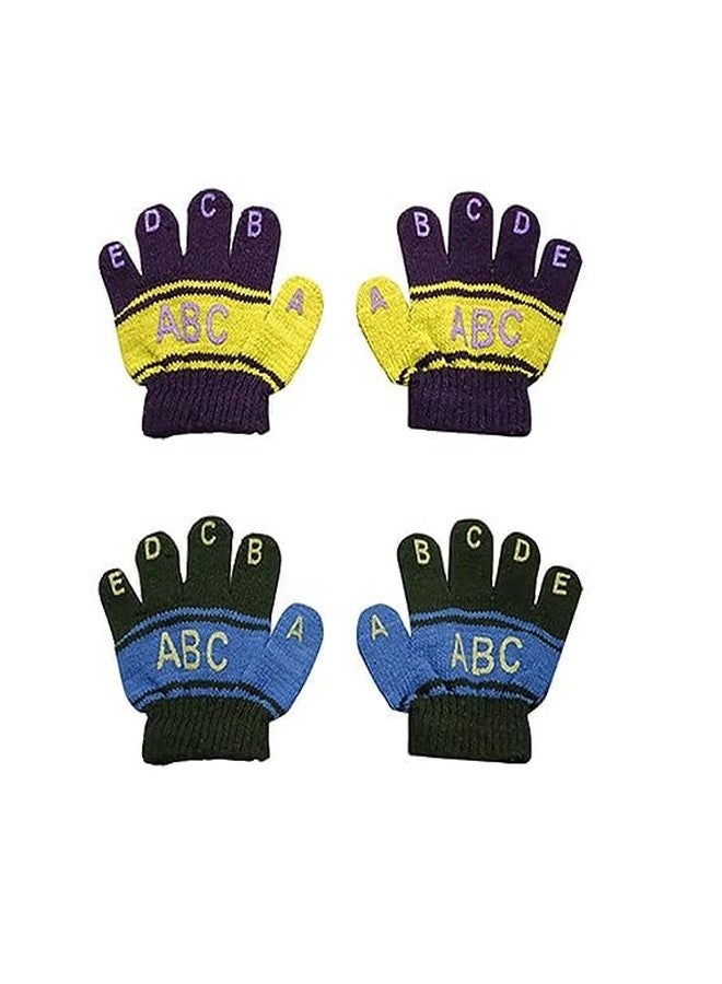 Neellohit Baby H Baby Boy's & Baby Girl's Soft Woolen Winter Warm Kids Hand Gloves (Multicolor (2-9 Years) Pack of 2 - Image 5