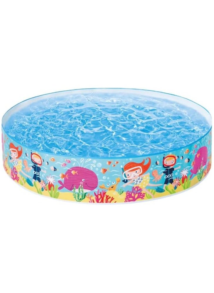 INTEX Great Baby Pool 122cm Diameter 25cm Height Airless Pool for Home Garden Farm Just Open and Ready to Use 