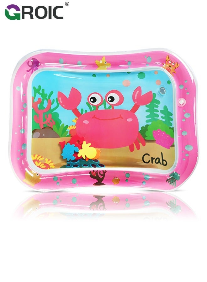 GROIC Inflatable Tummy Time Mat Play Mat Premium Baby Water Mat for Infants Toddlers is Neutral Funny Play Activity Center for Stimulation Growth Sensory Development as Baby Girl Boy Toys(Crab) - Image 1