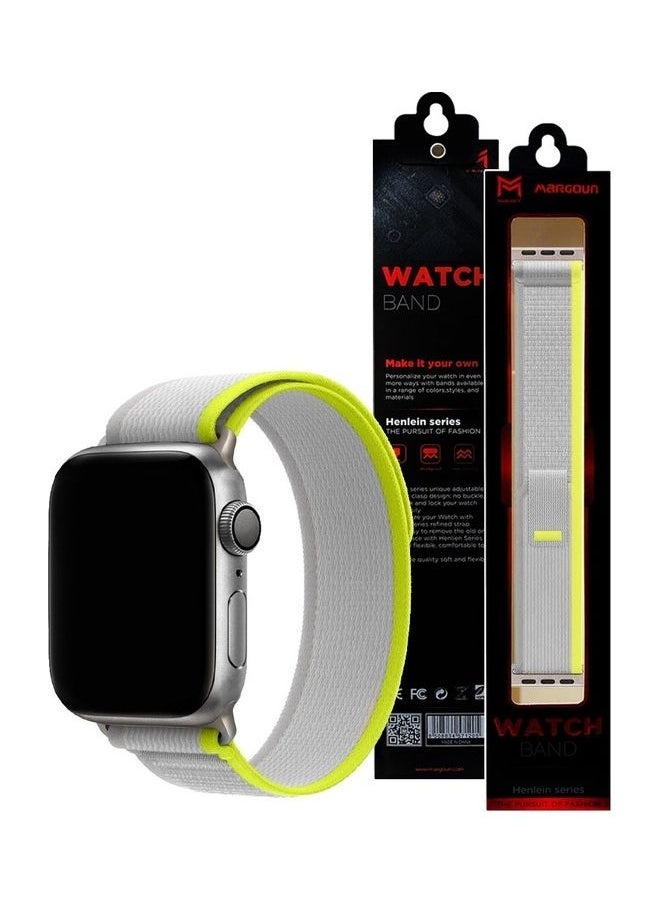 NIBEMINENT - 2Pack for Apple Watch Trail Band 49mm 45mm 44mm 42mm Nylon Woven Sport Strap for iWatch Series Ultra/8/7/SE/6/5/4/3/2/1 Grey - Image 1