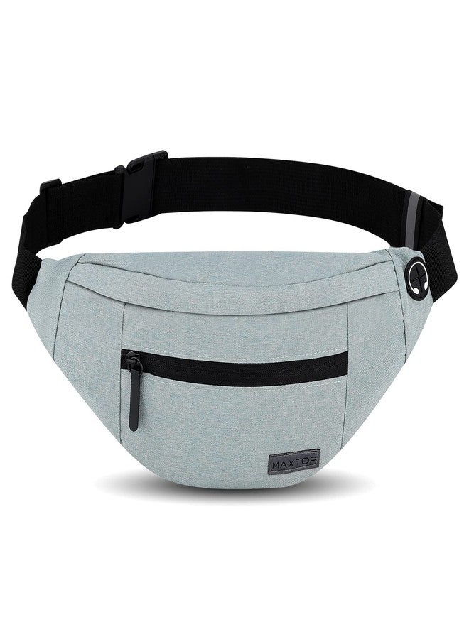 Maxtop Large Fanny Packs for Women Men with 4-Zipper Pockets Gifts for Enjoy Festival Sports Workout Traveling Running Casual Hands-Free Water-Resistant Waist Pack Bag Wallets Carrying All Size of Phones - Image 1