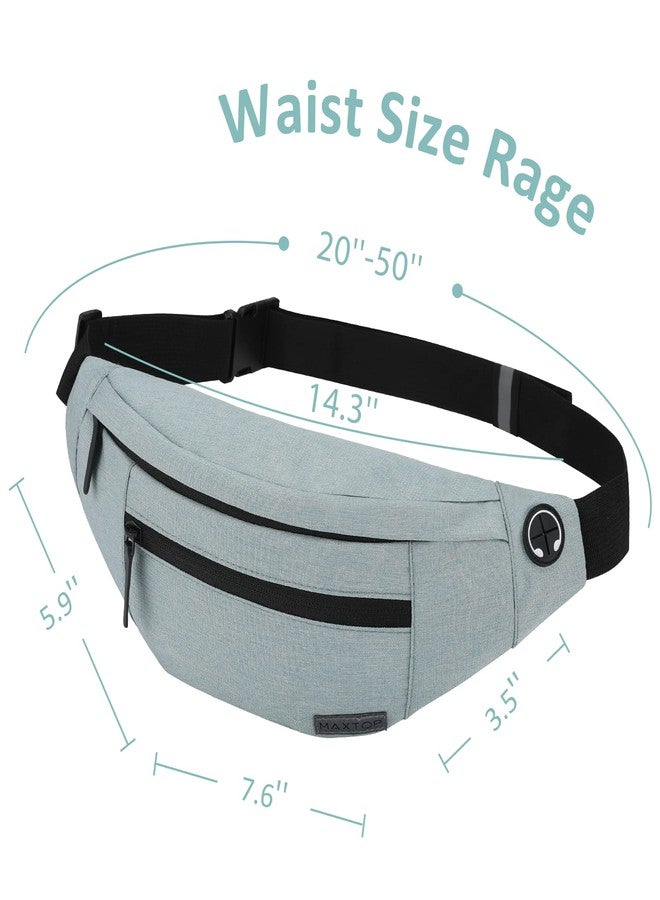Maxtop Large Fanny Packs for Women Men with 4-Zipper Pockets Gifts for Enjoy Festival Sports Workout Traveling Running Casual Hands-Free Water-Resistant Waist Pack Bag Wallets Carrying All Size of Phones - Image 5