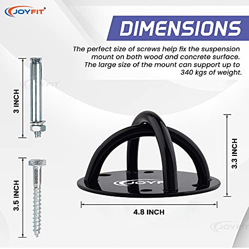 Joyfit Wall and Ceiling Mount Steel,for Suspension Straps, Boxing Bags, Olympic Rings, Yoga Swings, Resistance Bands for Home and Gym Workouts by Men and Women - Image 3