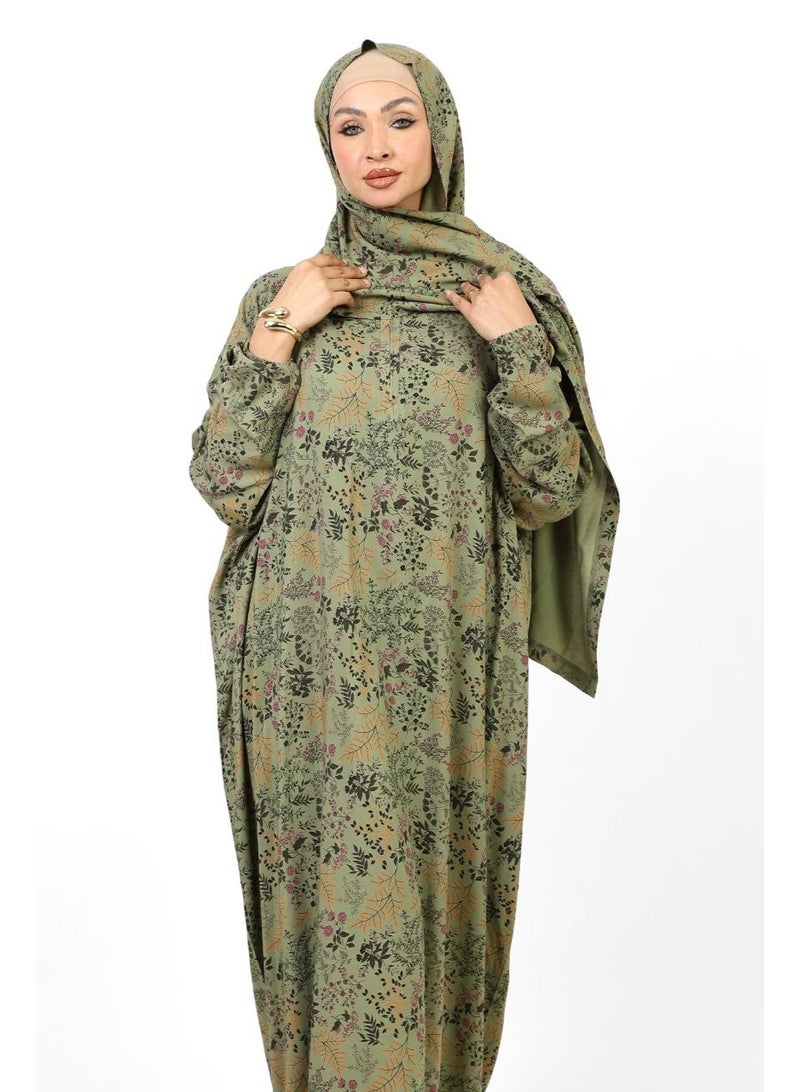 Viola Olive Green Viscose Isdal – Ultimate Elegance & Comfort - Image 1