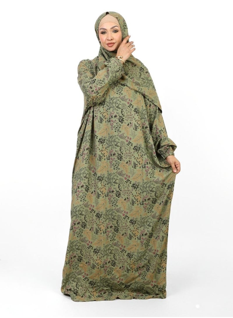 Viola Olive Green Viscose Isdal – Ultimate Elegance & Comfort - Image 2