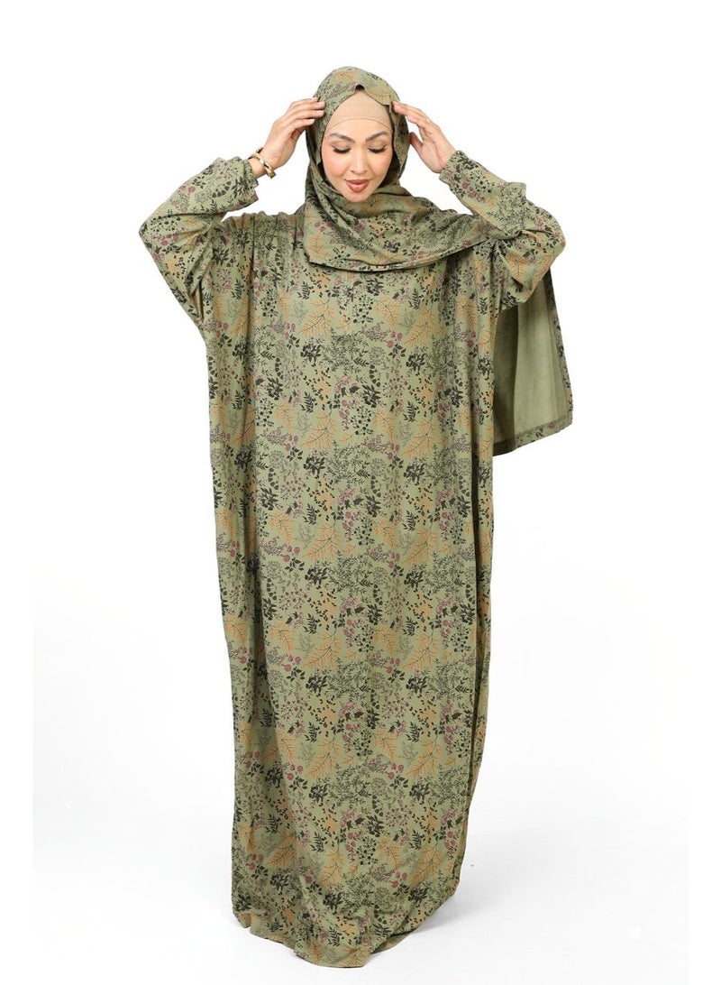 Viola Olive Green Viscose Isdal – Ultimate Elegance & Comfort - Image 3