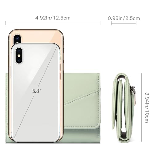 GAEKEAO Small Wallets for Women Leather RFID Blocking Trifold Ladies Wallets Credit Card Holder with Zipper Coin Pocket - Image 4