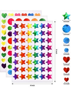 Oasisgalore 30Pcs Sparkly Holographic Star Stickers, Glitter Foil Heart Stickers for Kids Reward, Teacher Supplies & DIY Decoration  - Image 2