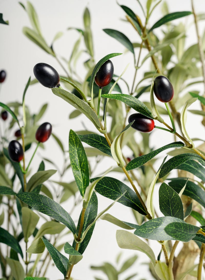 Zvezvia 180cm Artificial Olive Tree with Optional Large 34.5cm White Pot - Realistic Faux Potted Plant for Home Office Decor, No Maintenance Needed - Image 3