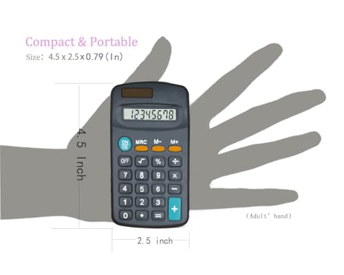 BESTWYA Calculator Small, 4 Function Calculators with Solar Power 8 Digit Small Pocket Size Desktop Handheld for Classroom Desktop Home (Black,Set of 30) - Image 4
