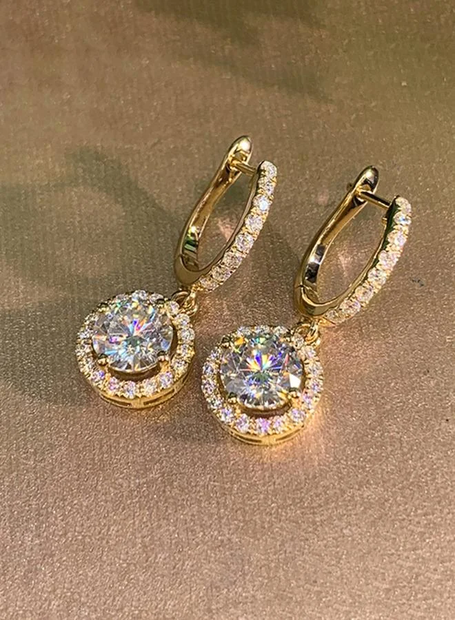 Take Two Zircon Embellished Dangle Earrings