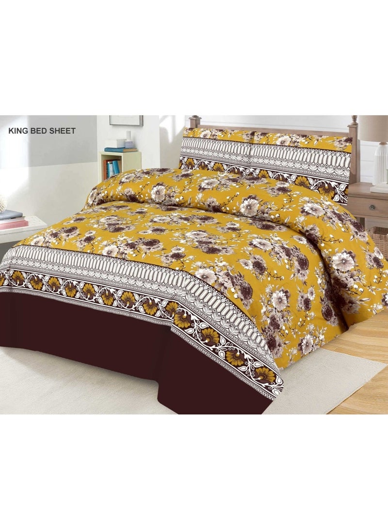 دولتري ملاءة سرير فاخرة مقاس كينج 240 × 245 سم مع 2 كيس وسادة - طقم سرير ناعم ومتين وأنيق - Image 1