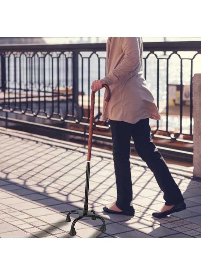 Thoraya Elderly Old People Walking Cane Support Stick Helping Brace with Anti-slip Four Feet  - Image 4