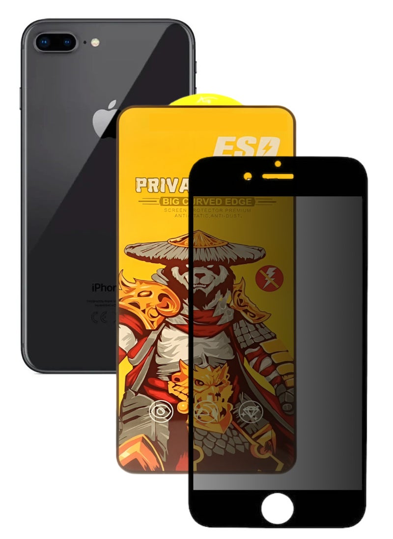 ESD Tempered Dustproof Privacy Glass Screen Protector Compatible For iPhone 8 Plus - Image 1
