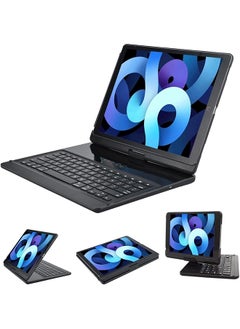 iPad Pro 12.9 Case With Keyboard 2017 2Nd 2015 1St Generation 360 Rotatable Wireless Folio 180 Swivel Stand Hard Cover Auto Sleep Wake Up