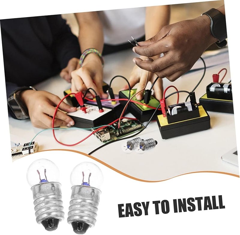 مصابيح كهربائية صغيرة منخفضة الجهد 2.5 فولت مجموعة 50 قطعة لاستبدال مصباح يدوي آمنة للطلاب - Image 5