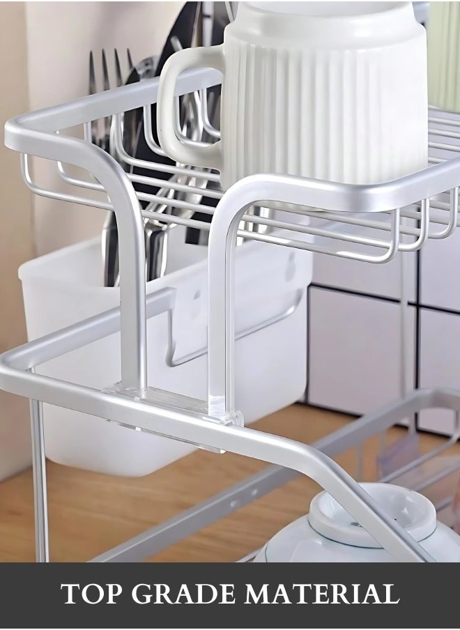 RACK STORE Aluminum Dish Drying Rack, Countertop Plate Rack,  Rust Proof Kitchen dish Rack with Drain Tray  - Image 4