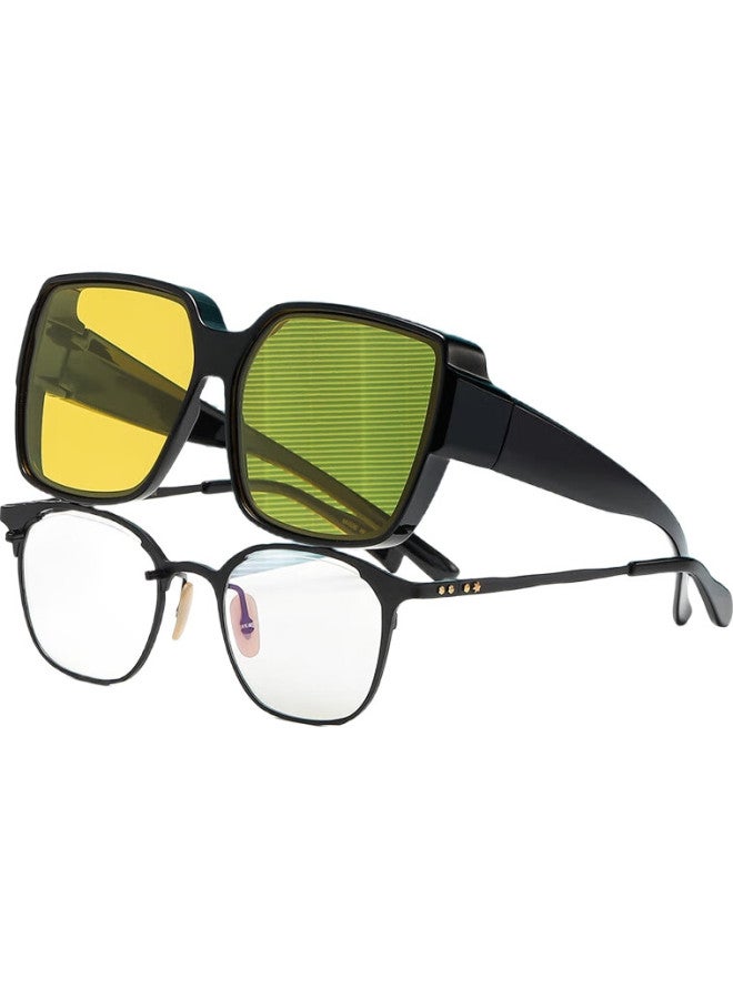 Bai Xiaoshe White Luxury Sunglasses With Prescription Lenses, Night Vision Lens, Unisex Sunglasses, Driving Anti-Uv Polarized Sunglasses - Image 2