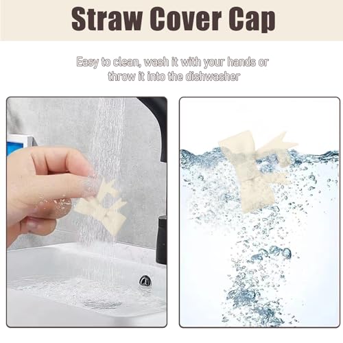 Hpebl 6Pcs Silicone Straw Toppers Covers for Stanley Cups 40/30oz 10mm(0.4in) Dust-Proof Bow Straw Covers Toppers Suitbale for Stanley Cup Accessories Reusable Straws Caps (Colorful F) - Image 3