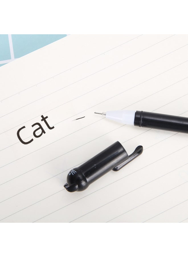 Autonomy Korean Creative Stationery Cute Tail Cat Gel Pen Student 0.5 Full Needle Black Pen - Image 4