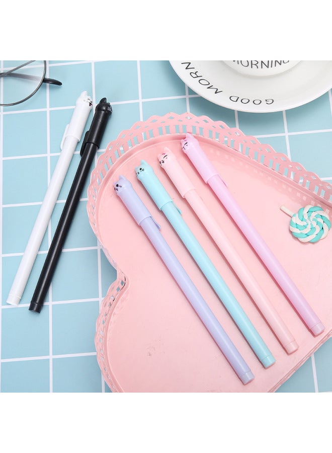 Autonomy Korean Creative Stationery Cute Tail Cat Gel Pen Student 0.5 Full Needle Black Pen - Image 3