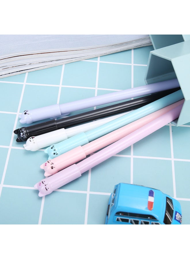 Autonomy Korean Creative Stationery Cute Tail Cat Gel Pen Student 0.5 Full Needle Black Pen - Image 2