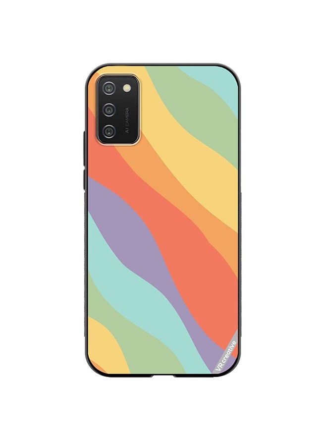 VR CREATIVE Protective Case Cover For Samsung Galaxy A03s Layer Design Multicolour - Image 1