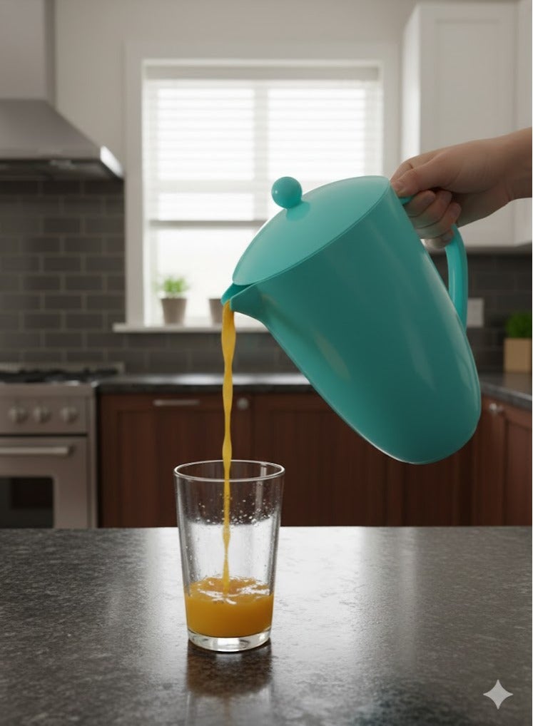 فافيلا دورق تقديم بلاستيك بيد قوية – مناسب للعصائر والمياه مع غطاء قابل للإزالة – تصميم عملي للمطبخ-كود 690 سعة2.6لتر - Image 2