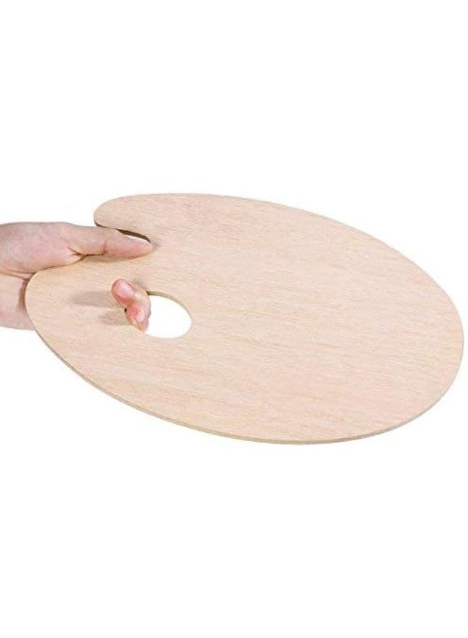 klarako Wooden Paint Palette Oil Paint Palette with Thumb Hole for Acrylic Watercolor - Image 2