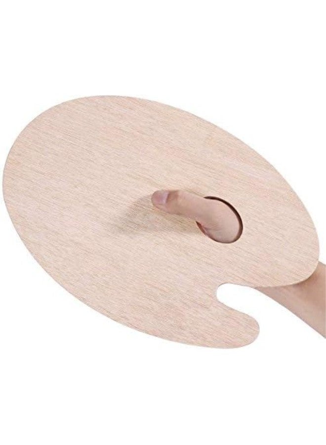 klarako Wooden Paint Palette Oil Paint Palette with Thumb Hole for Acrylic Watercolor - Image 3