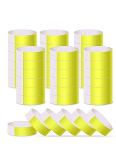 Event Wristbands 300Pcs Neon Paper for Events Purple Party Bulk Arm Bands Armbands Waterproof Bracelets for Clubs Lightweight Concert Festivals and Fairs Yellow