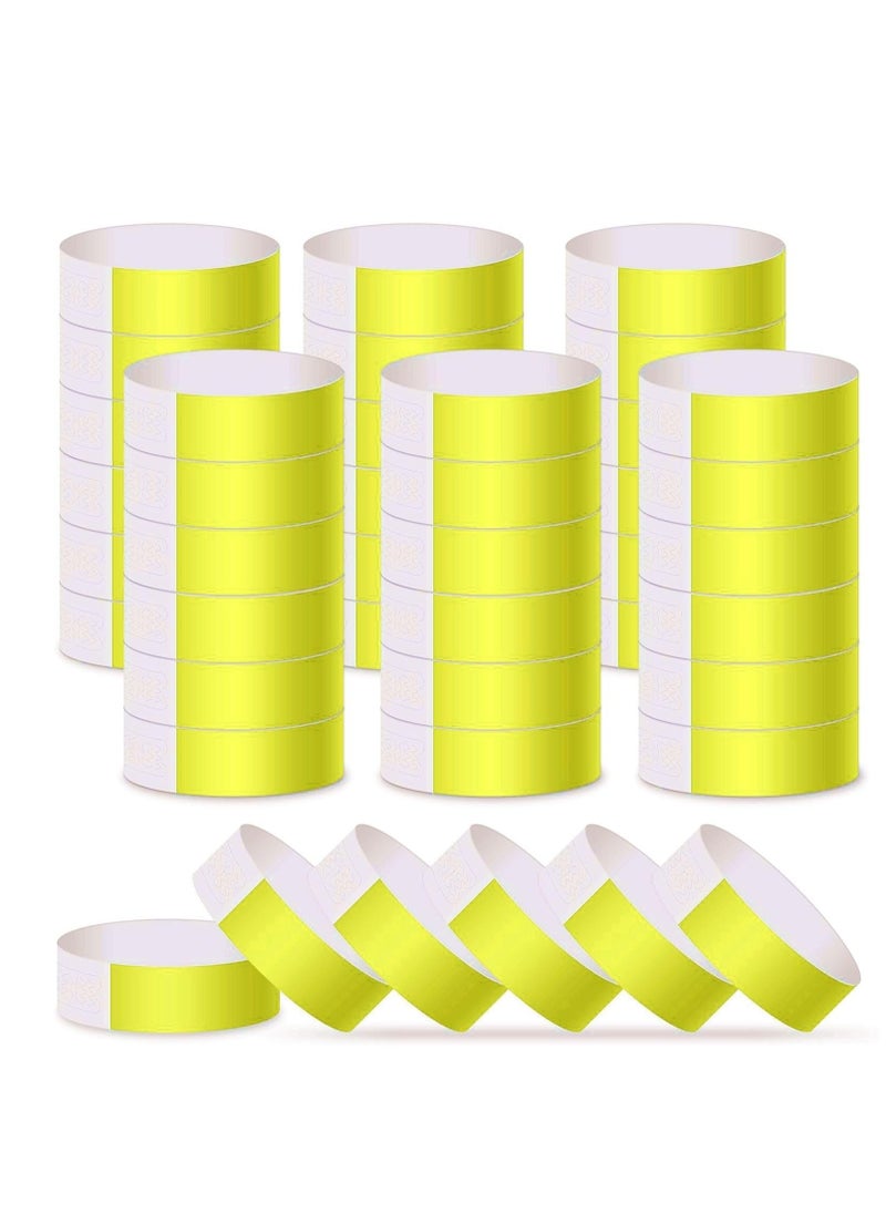 Generic - Event Wristbands 300Pcs Neon Paper for Events Purple Party Bulk Arm Bands Armbands Waterproof Bracelets for Clubs Lightweight Concert Festivals and Fairs Yellow - Image 1