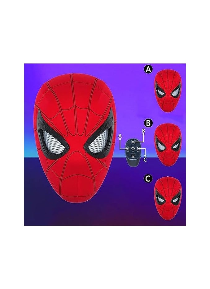 MARVEL Spider M𝐚n Mask Moving Eyes, Realistic Spider Super Hero Full Mask Remote Control Movable Mechanical Eyes, Wearable Movie Prop Mask for Cosplay Birthday  - Image 4