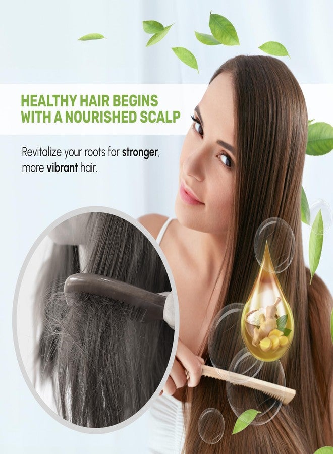 Herbishh Ginger Hair Revitalizing Shampoo Jar with Deep Sea Salt - Anti Dandruff Shampoo for Weak, Brittle Hair & Dry Scalp - Boosts Hair Growth & Free from Mineral & Silicon Oil, 17.6 oz - Image 3