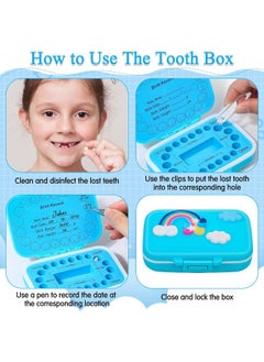 Caffox Caffox Tooth Holders for Kids Keepsake, Baby Teeth Keepsake Box, Tooth Saver, Tooth Container for Lost Teeth, Teeth Storage Holder for Tooth Fairy  - Image 5