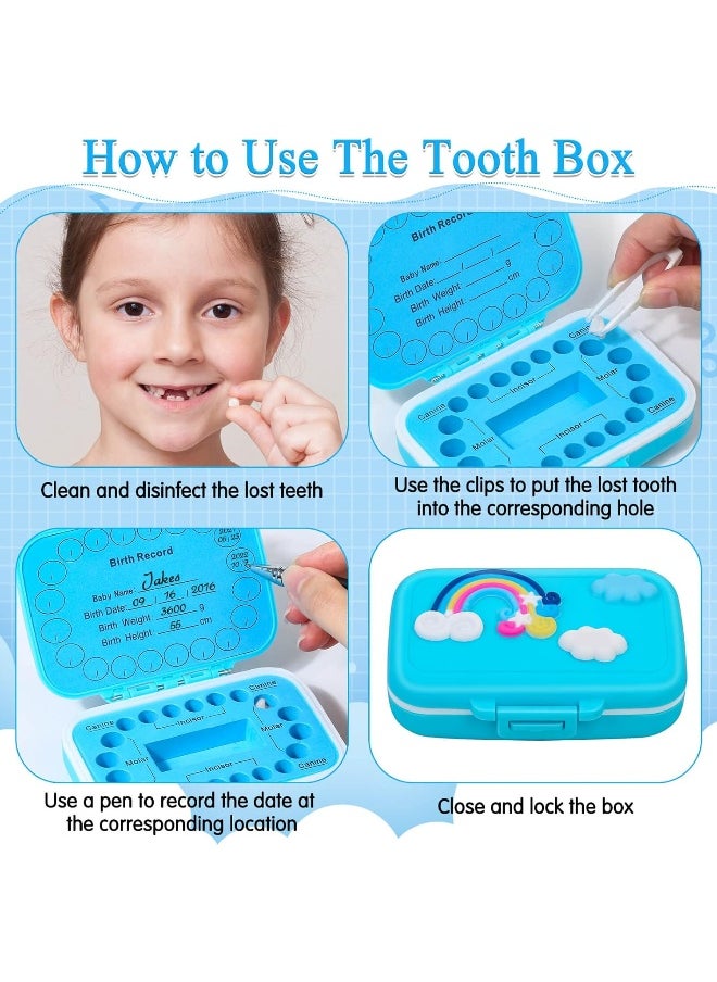 Caffox - Caffox Tooth Holders for Kids Keepsake, Baby Teeth Keepsake Box, Tooth Saver, Tooth Container for Lost Teeth, Teeth Storage Holder for Tooth Fairy - Image 1