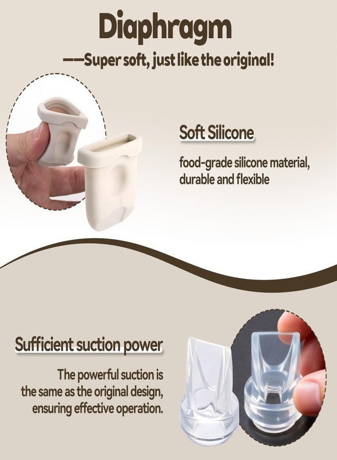 MaiTianna 6pcs Breast Pump Parts for eufy, Includes 2pcs Silicone Diaphragms & 4pcs Duckbill Valves Wearable Breast Pump Replacement Accessories Compatible with eufy S1 Pro/S1/E10/E20 - Image 4