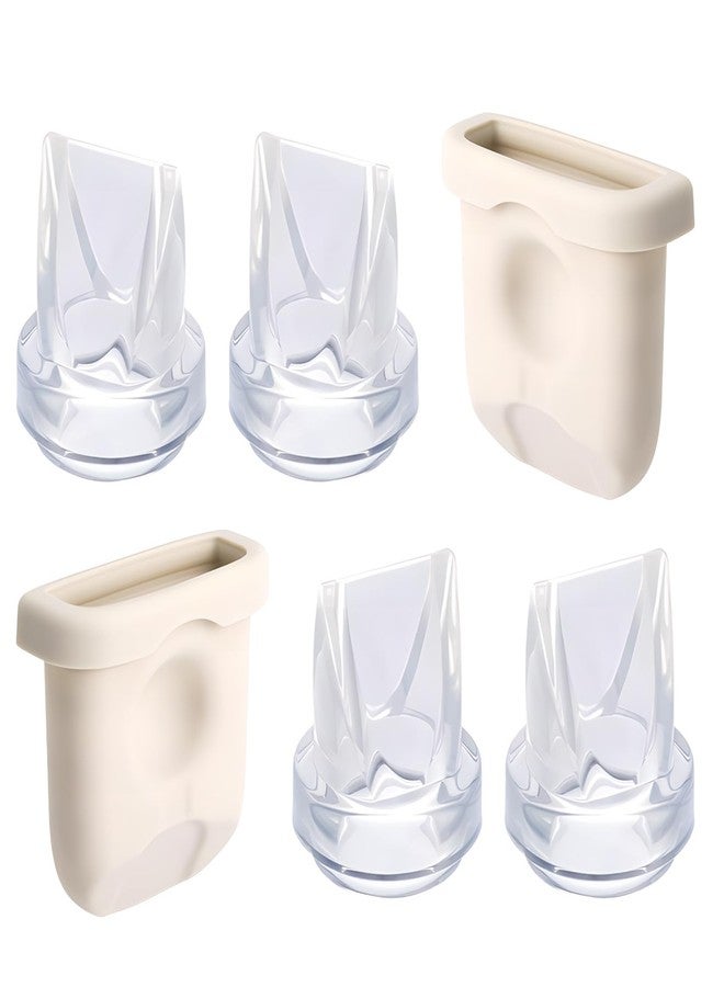MaiTianna 6pcs Breast Pump Parts for eufy, Includes 2pcs Silicone Diaphragms & 4pcs Duckbill Valves Wearable Breast Pump Replacement Accessories Compatible with eufy S1 Pro/S1/E10/E20 - Image 1