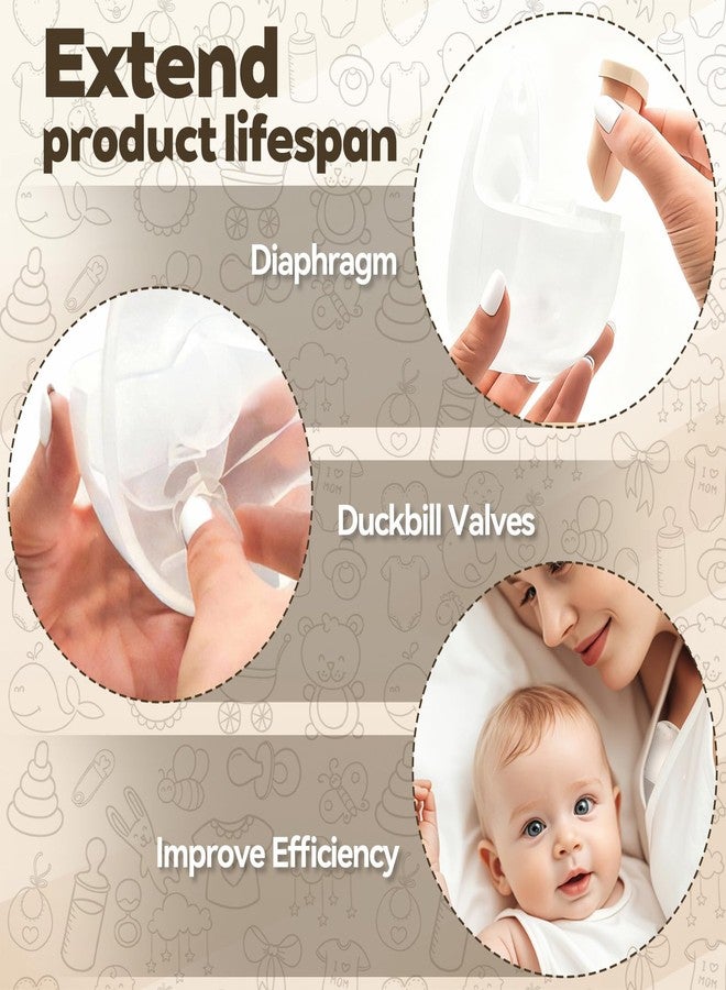 MaiTianna 6pcs Breast Pump Parts for eufy, Includes 2pcs Silicone Diaphragms & 4pcs Duckbill Valves Wearable Breast Pump Replacement Accessories Compatible with eufy S1 Pro/S1/E10/E20 - Image 5