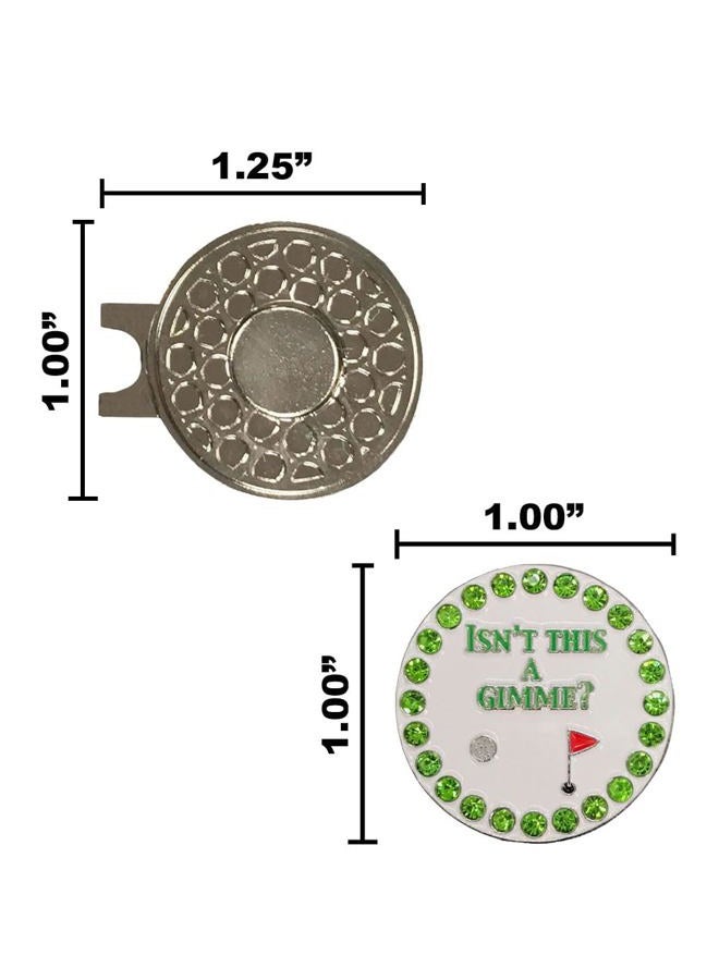 Giggle Golf Bling Isn't This A Gimme Golf Ball Marker with A Standard Hat Clip - Image 4