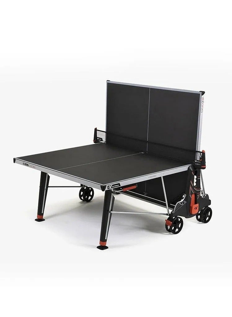 CORNILLEAU 500X Outdoor Table Tennis Table Black Color Superior Weatherproof Performance, Adjustable Net, Built-In Storage, Easy Mobility & Safety Features - Image 2