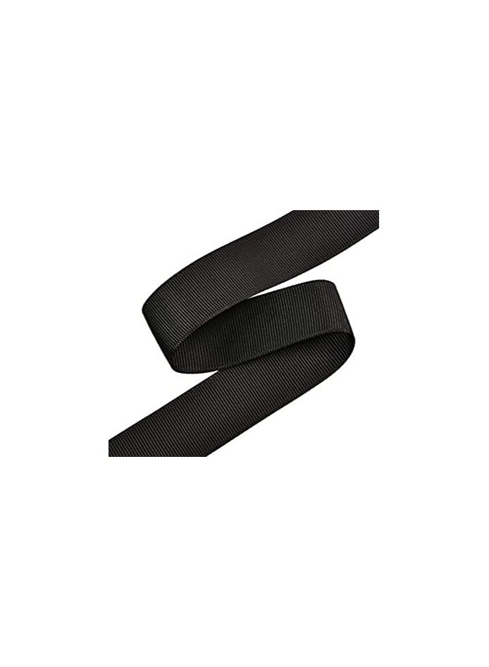 100 ياردة Grosgrain الشريط الأسود DIY بها بنفسك الحرف هدية حزمة التفاف ديكور المنزل 1 بوصة واسعة - Image 2