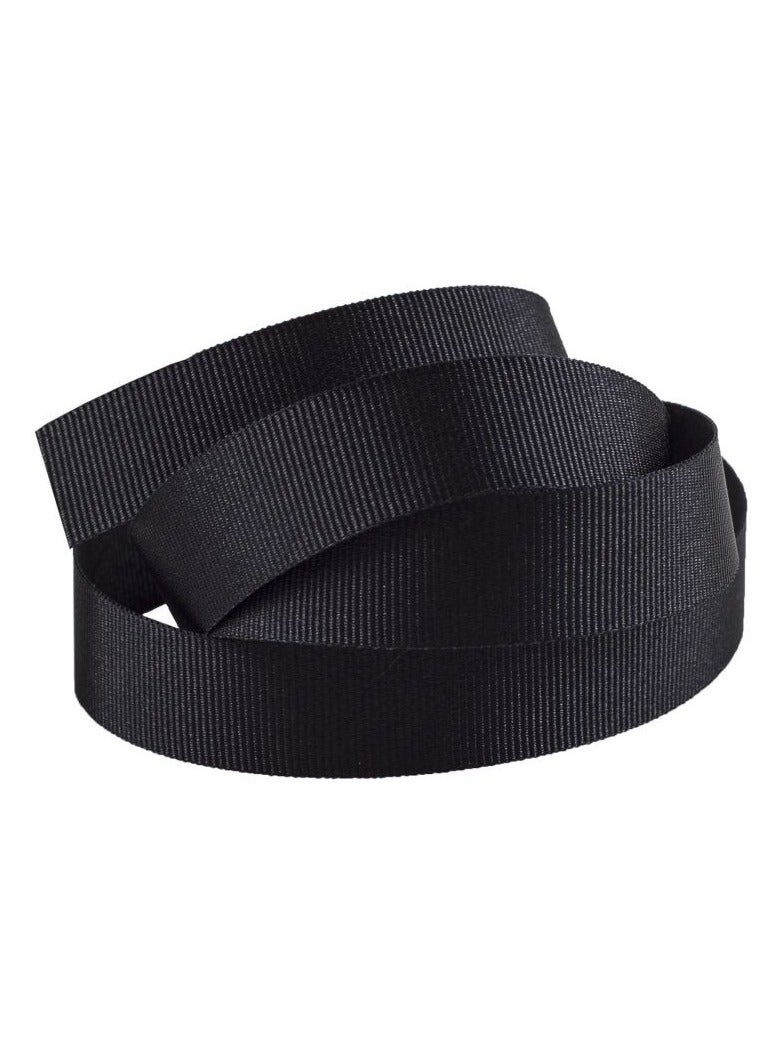 100 ياردة Grosgrain الشريط الأسود DIY بها بنفسك الحرف هدية حزمة التفاف ديكور المنزل 1 بوصة واسعة - Image 3