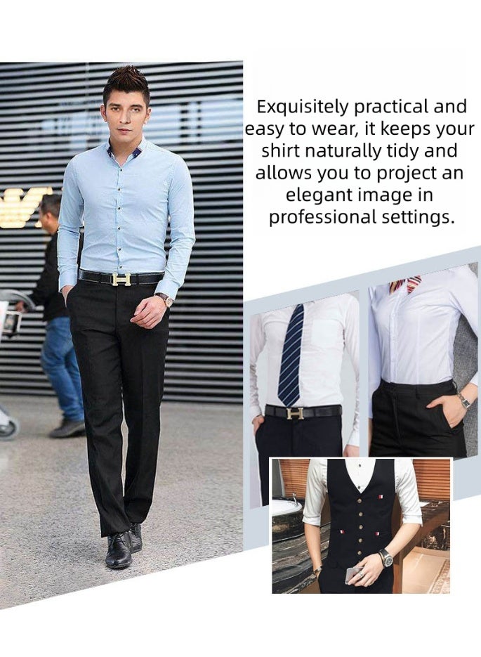 Hiras Adjustable Shirt Stay Belt for Men & Women - Non-Slip Anti-Wrinkle Elastic Strap with Secure Clip, Black - Image 5