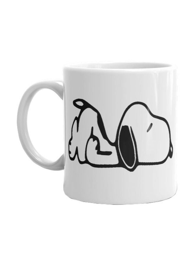 Phone Planet Snoopy Printed Mug White/Black Standard