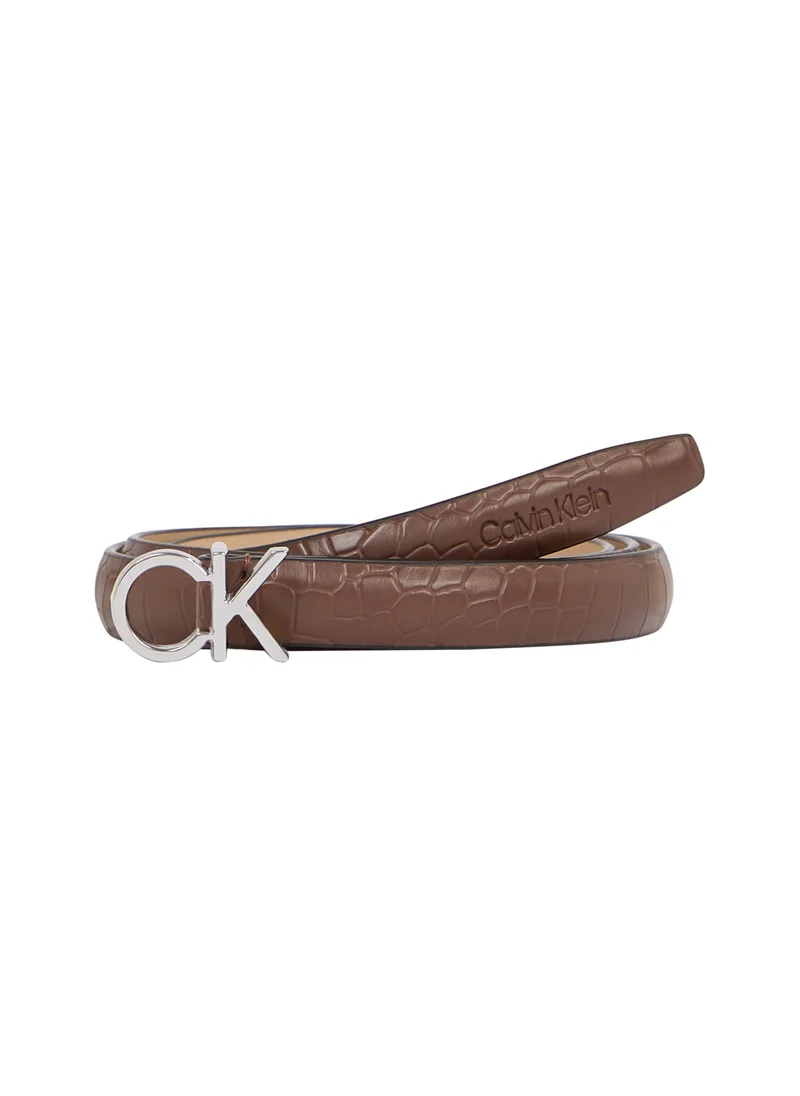 كالفن كلاين Logo Detailed Allocated Hole Buckle Belt