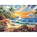 DAGIRT 300 Pieces Puzzles for Adults Summer Beach Jigsaw Puzzles 300 Pieces Puzzles for Adults Kids Colorful Sunset Boat Jigsaw Puzzles Birthday and Holiday Challenging Gift Toy 205x15 in - Image 2